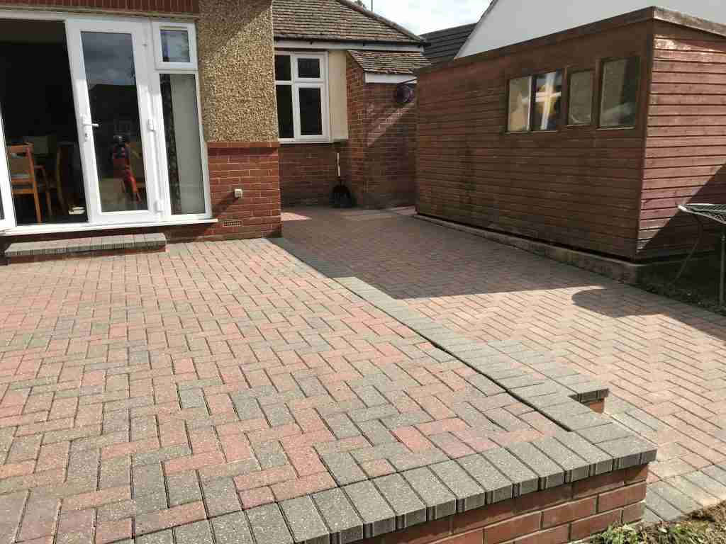 Clean block paving re-sanded in Suffolk