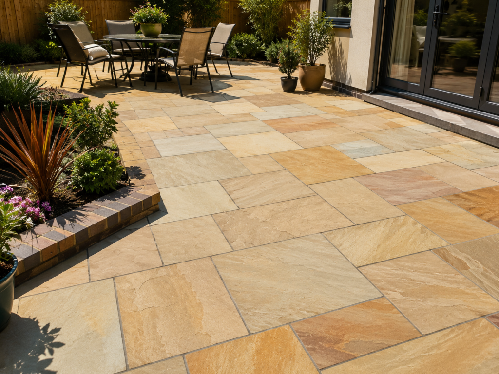 Indian sandstone pressure washing