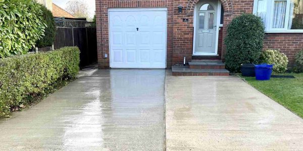 Clean driveway after pressure washing in Bury St Edmunds