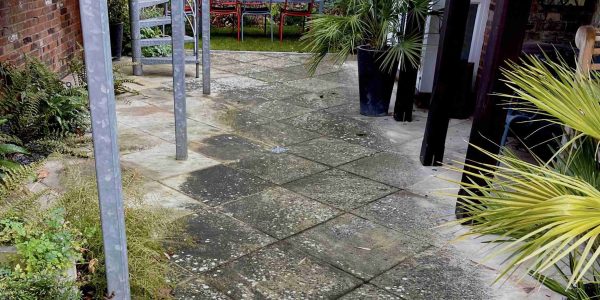 Porcelain paving cleaning